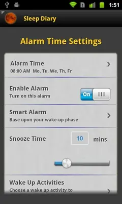 Sleep Diary Lite android App screenshot 2